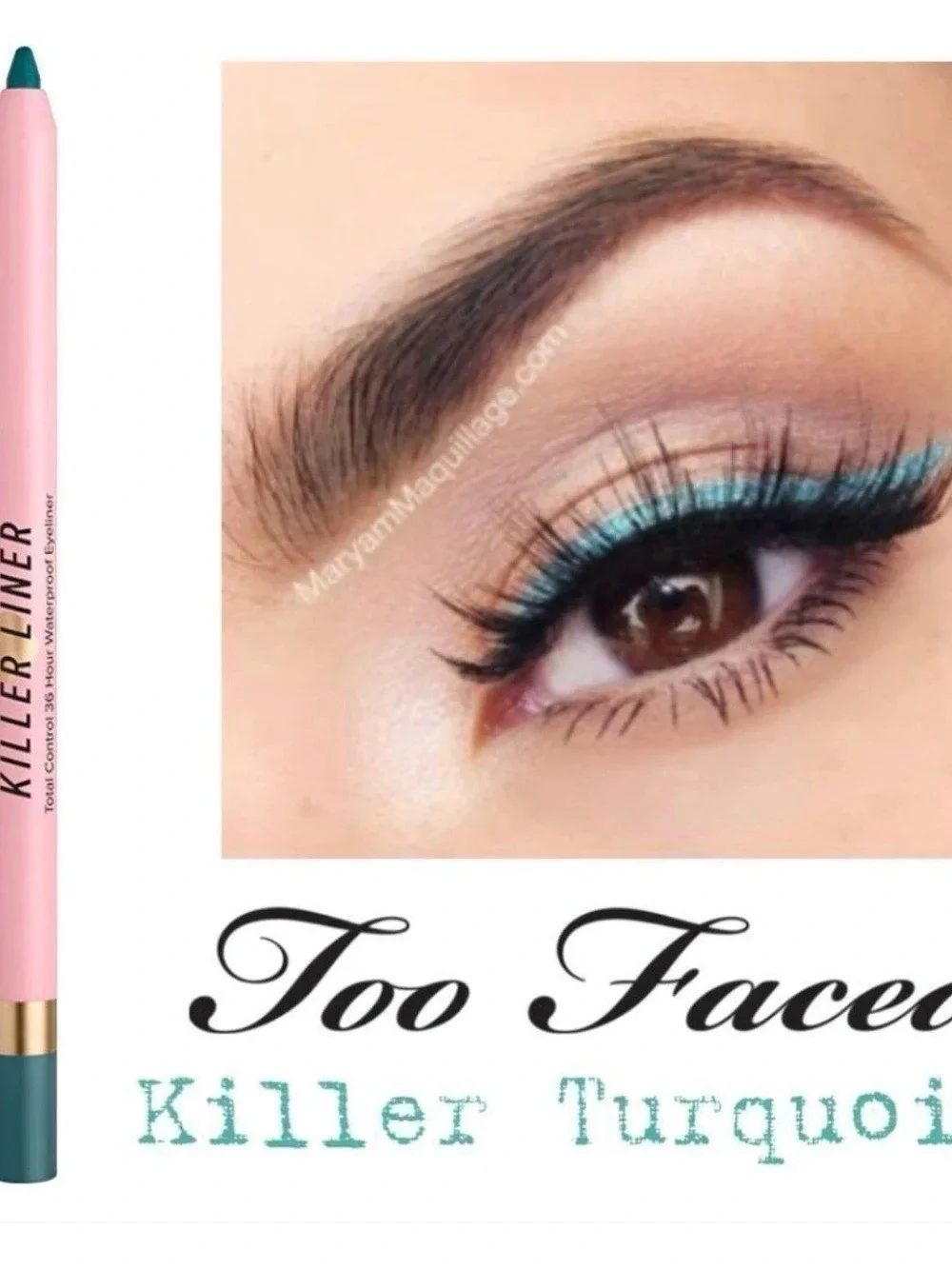 Too Faced Killer Liner Turquoise Eyeliner NWT